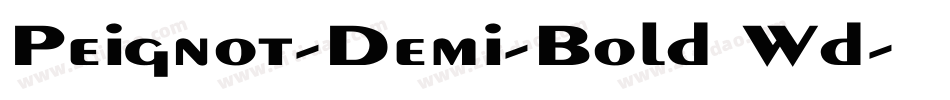 Peignot-Demi-Bold Wd字体转换